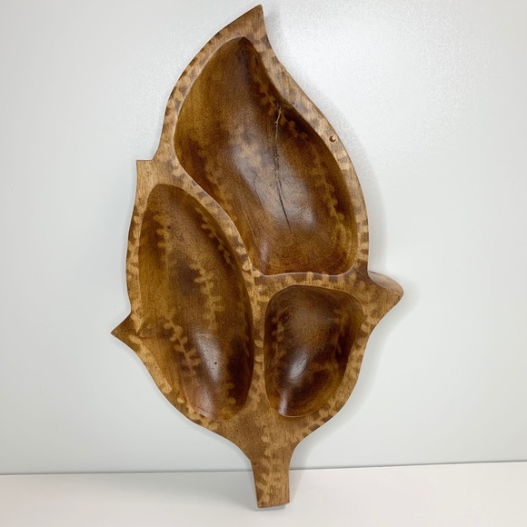 Fall Leaf Mango Wood Serving Tray - Picture 3 of 6